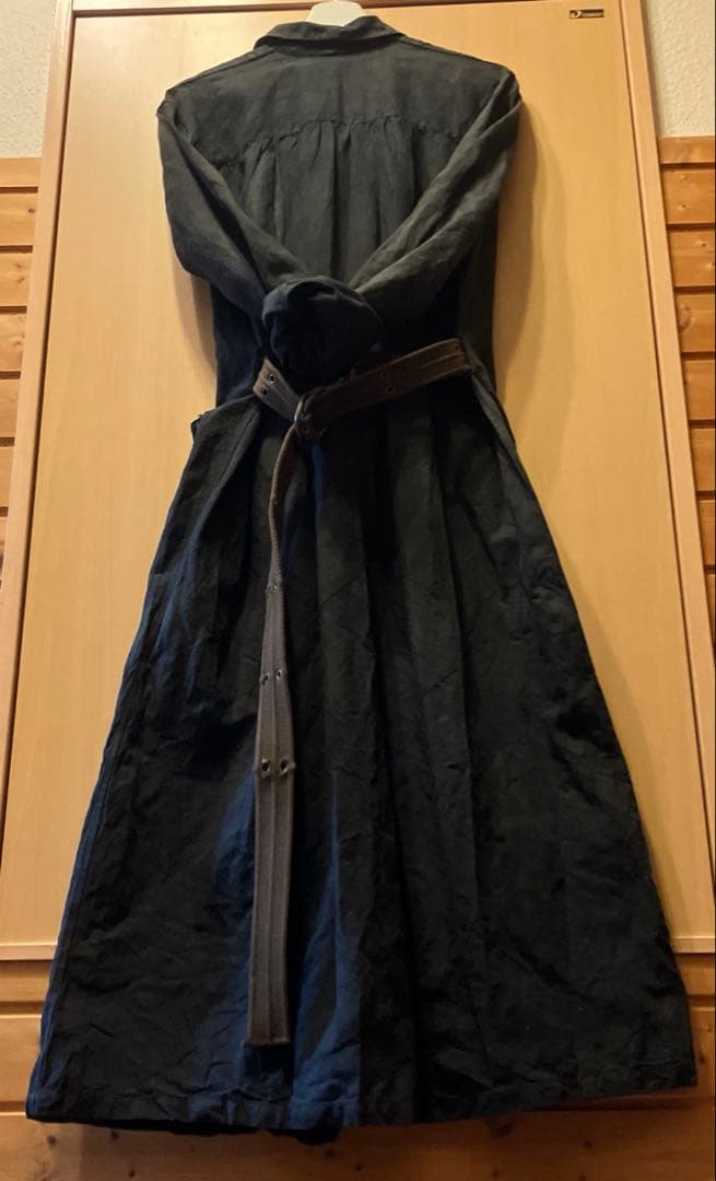 マルクルビアン【90S】古着加工　ロングコート・シャツ50ブラック系