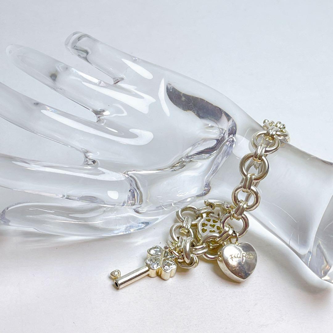 フォリフォリ　3チャーム　サークル　ブレスレット　ラインストーン　925