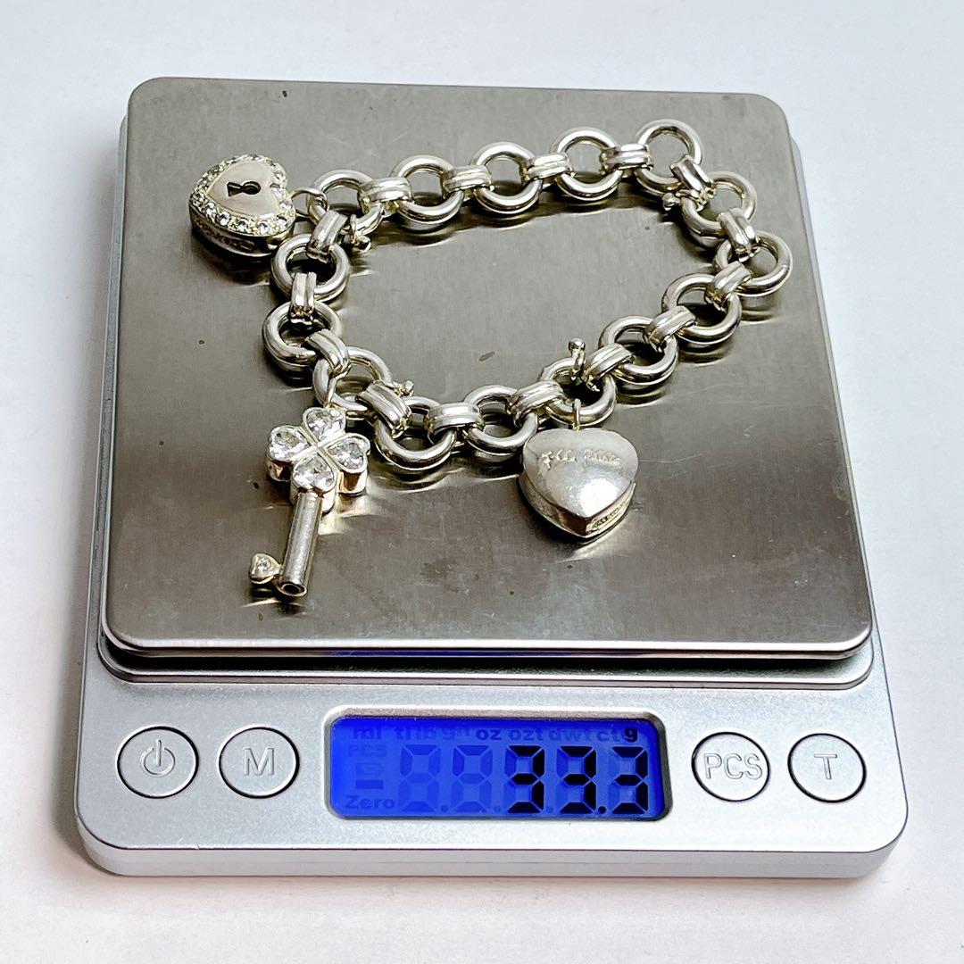 フォリフォリ　3チャーム　サークル　ブレスレット　ラインストーン　925