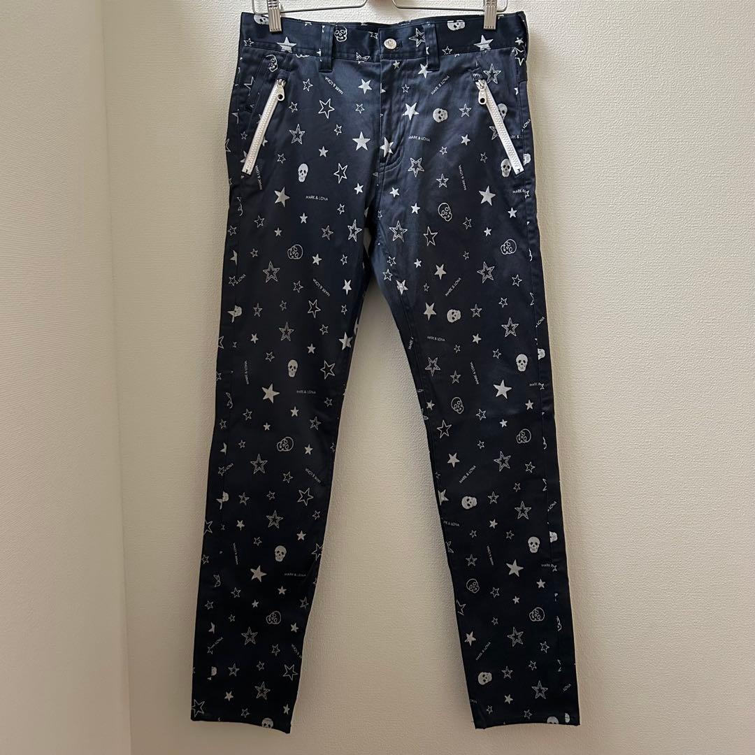 MARK &LONA マーク&ロナ ゴルフパンツ メンズ Mサイズ ネイビー色