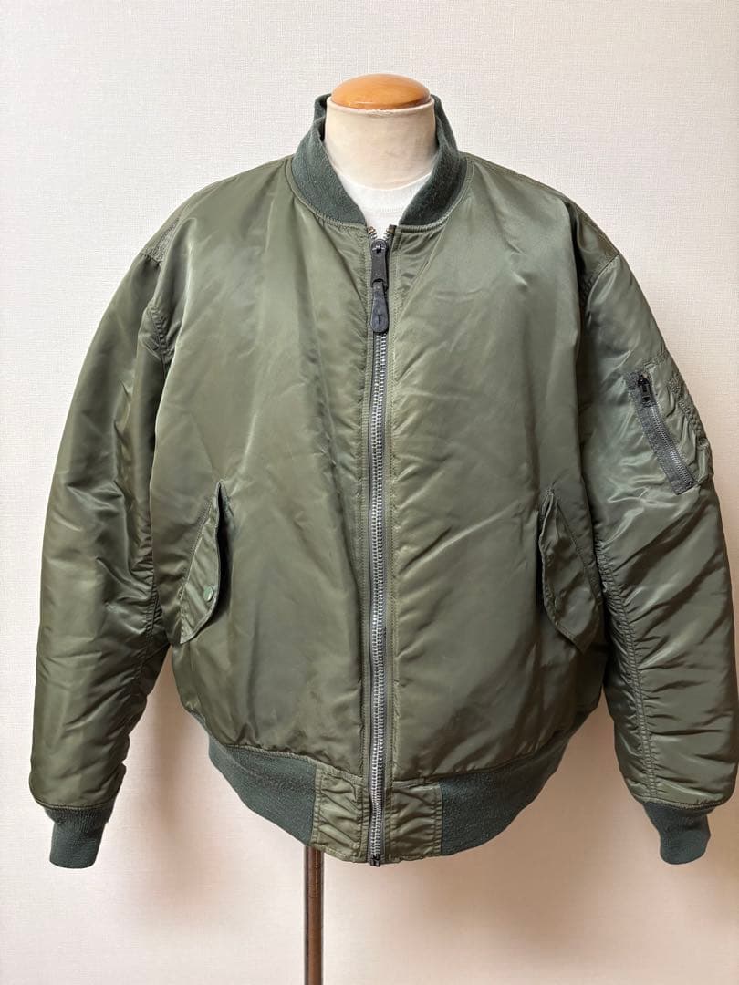 希少サイズ ビンテージ ALPHA MA-1 ジャケット XXL カーキ xpv