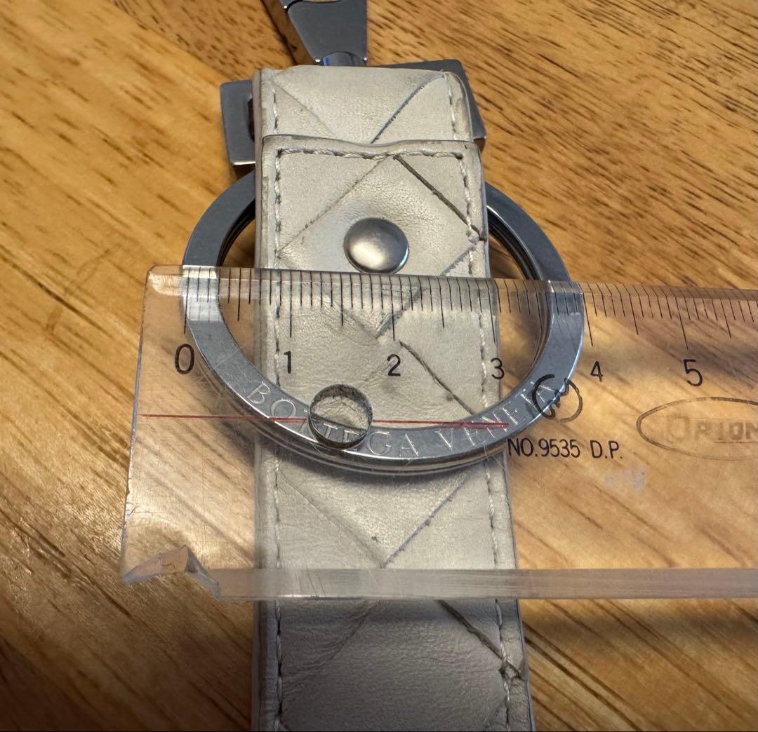 BOTTEGA VENETA キーリング(607492)アイボリー系ホワイト