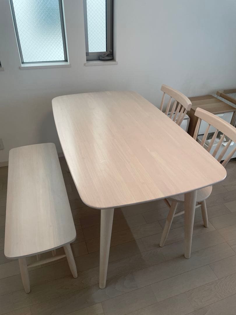 ニトリ　NITORI ナチュラル木製ダイニングテーブルセット