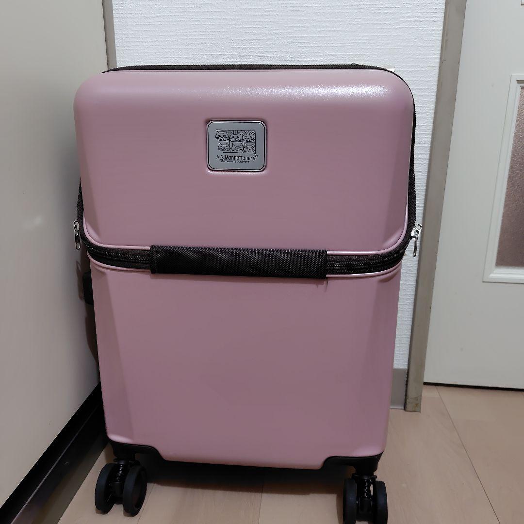 キャリーケース キャリーバッグ マンハッタナーズ ねこ ピンク