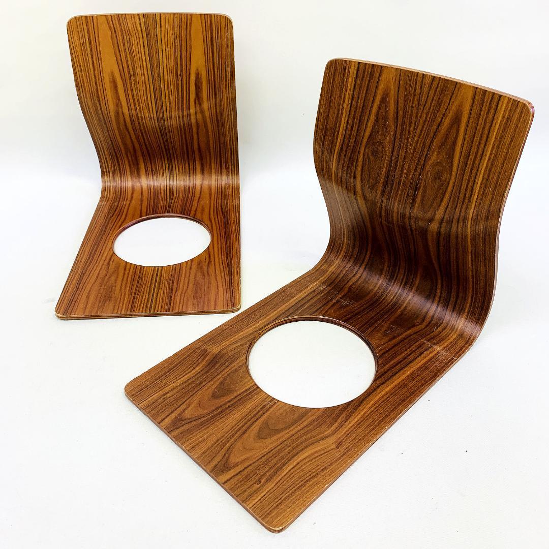 Tendo 天童木工 座椅子 2脚セット 藤森健次 曲木 ケヤキ ローズウッド④