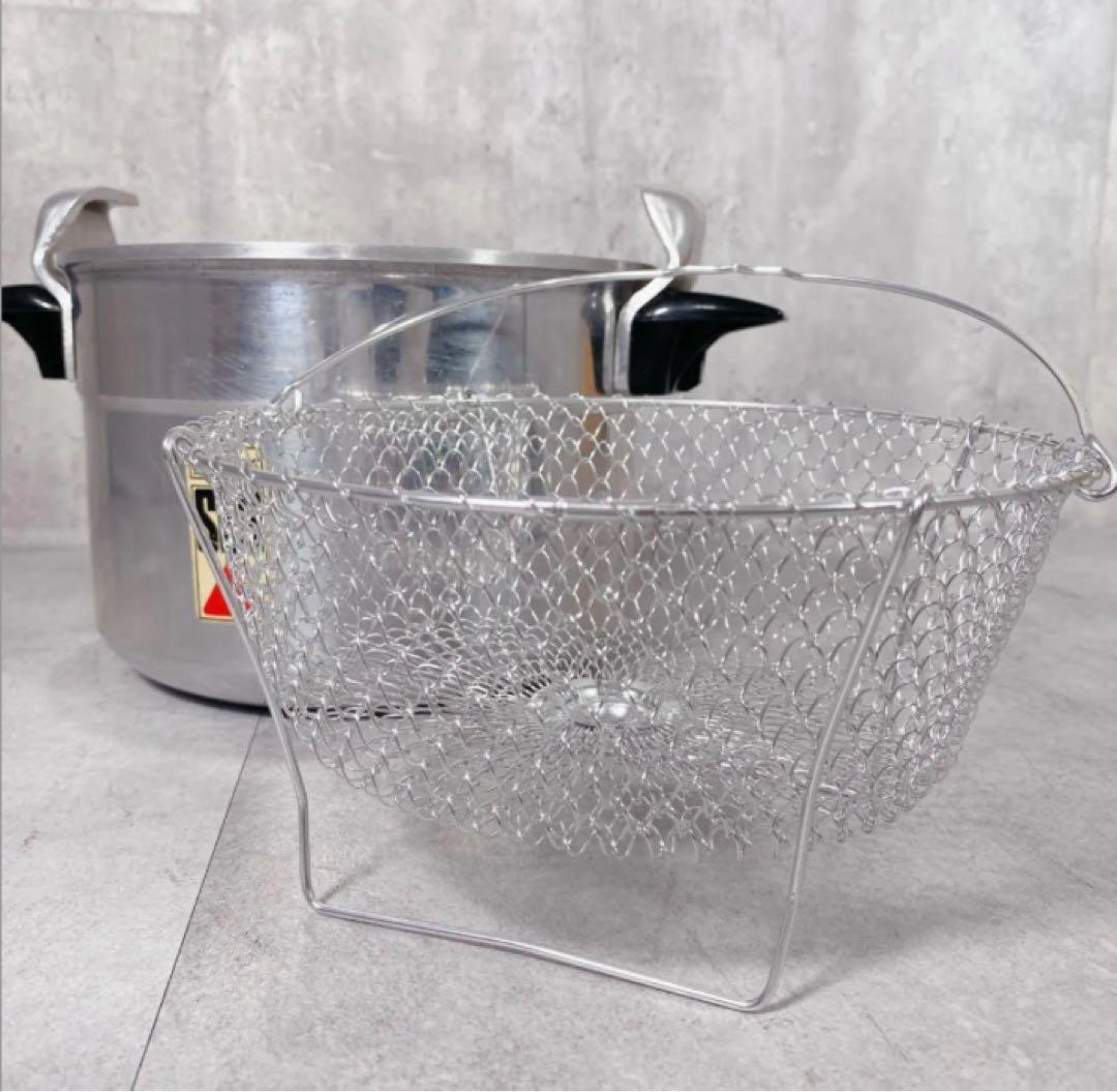 X890 セブ SEB 圧力なべ フランス製 箱付き 中カゴ付き 6L レトロ