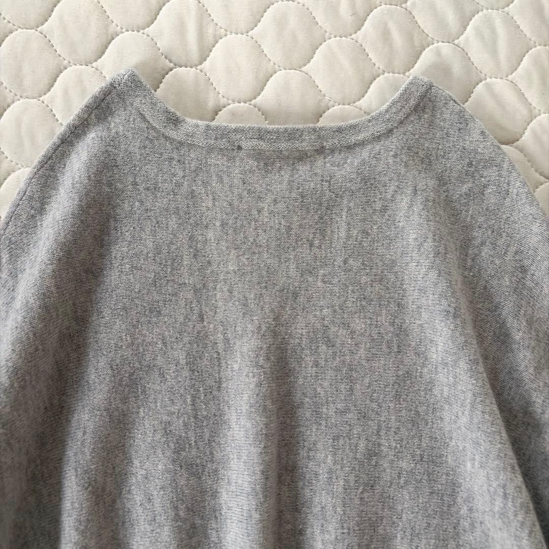 【美品】BEARDSLEY ビッグショートクルーネックニット　グレー　FREE