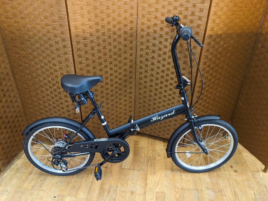 U022 美品　折り畳み自転車　20インチ　6段変速付き