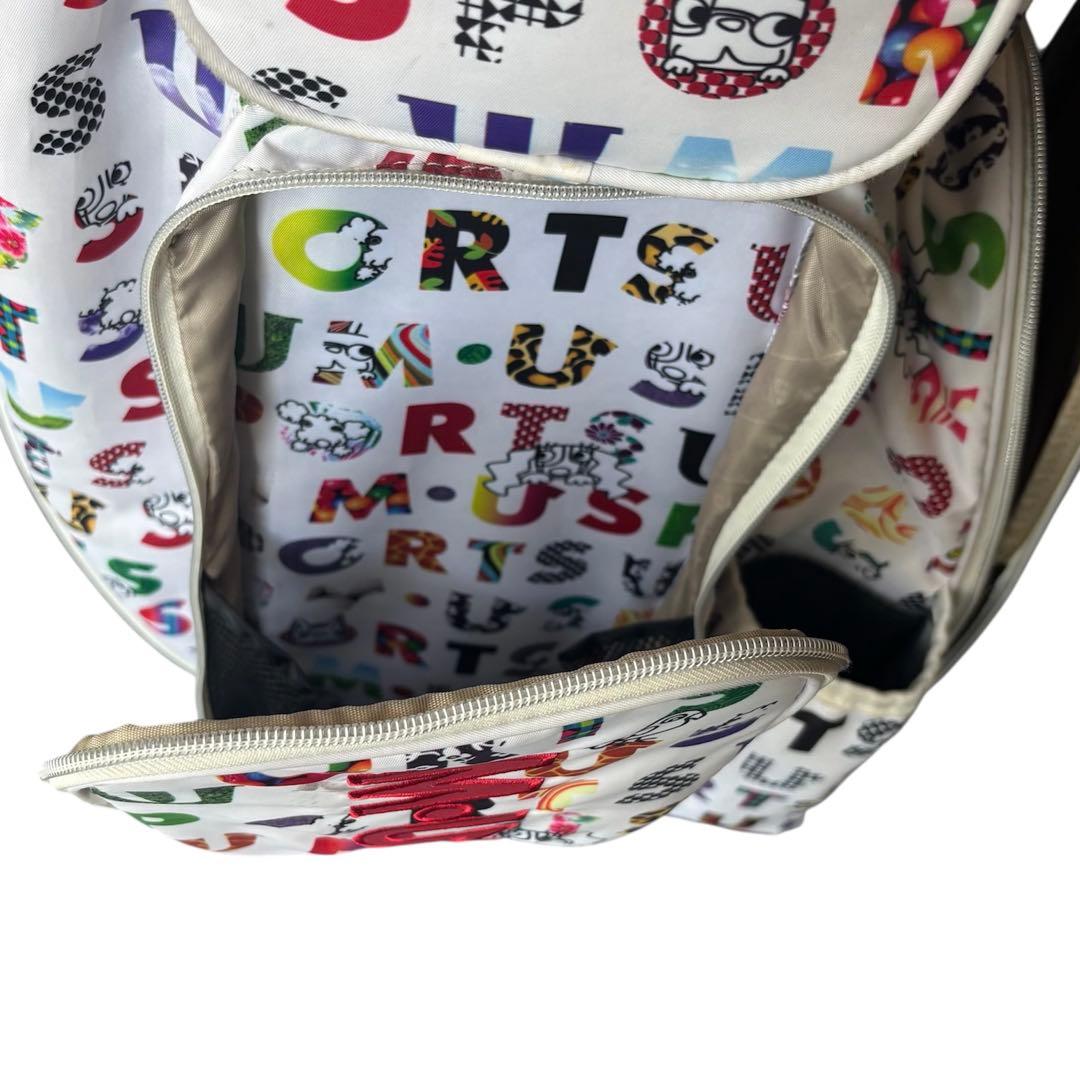 極美品✨M・U SPORTS キャディバッグ レディース ロゴ柄 ホワイト系