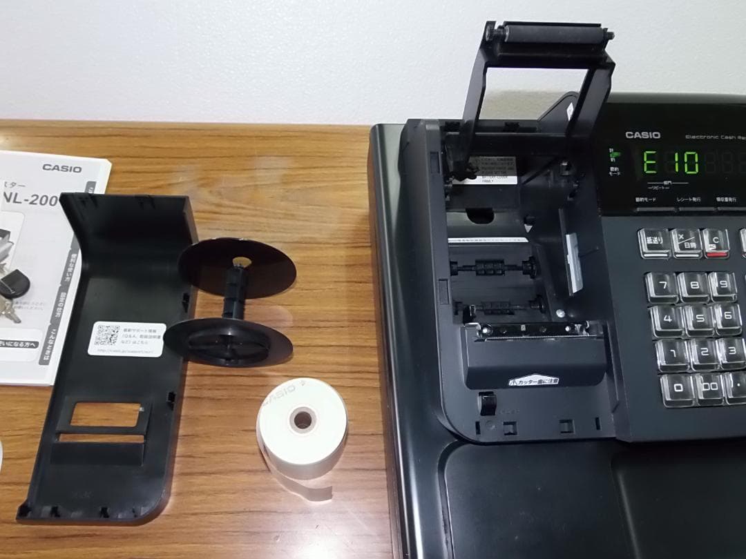 NL-200小さい簡単レジ　カシオ　横型領収証レジスター 8部門 2503312