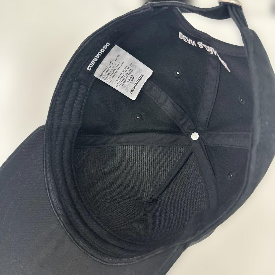 DSQUARED2 ブラック 黒　キャップ