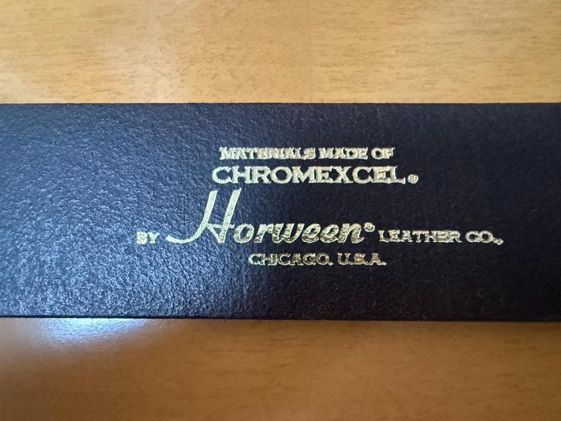 ホーウィン　クロムエクセル　本革　牛革ベルト　ブラック　日本製　新品・未使用品