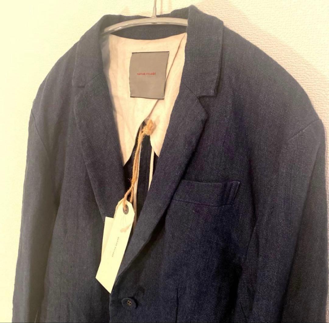 タグ付新品未使用 麻100% NATIVE VILLAGE ジャケット ガサ