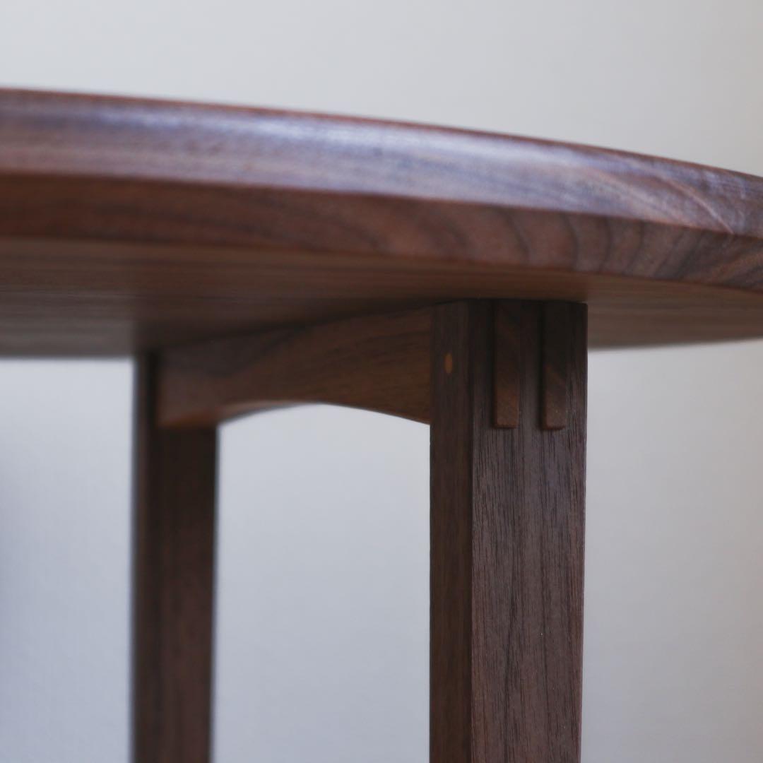 ウォールナットのちゃぶ台 丸テーブル　無垢材