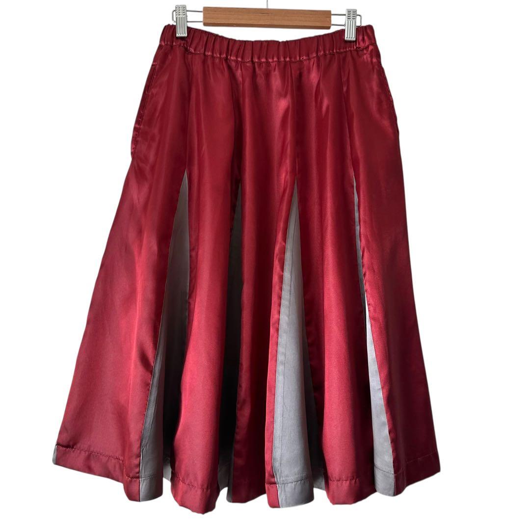 コムデギャルソンコムデギャルソン AD2015 サテン プリーツスカー￼ト