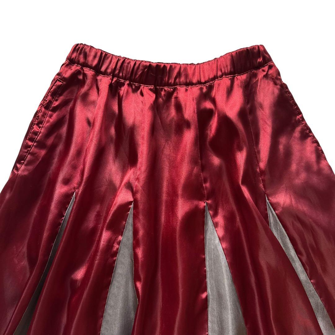 コムデギャルソンコムデギャルソン AD2015 サテン プリーツスカー￼ト