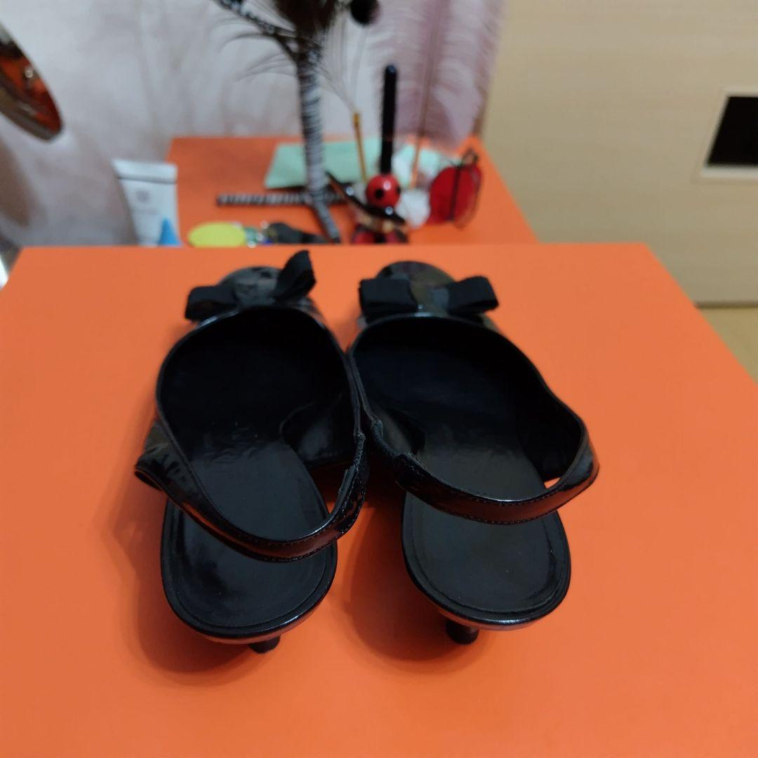 Salvatore Ferragamo エナメル リボン パンプス フェラガモ