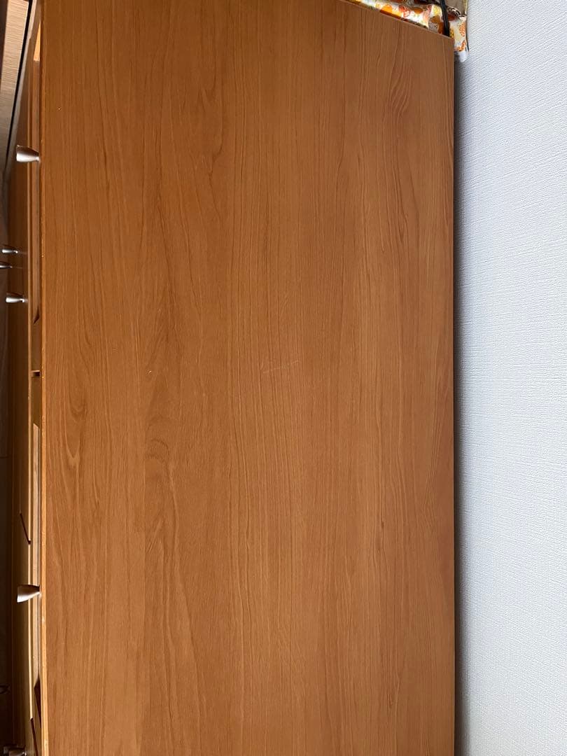 【希少】大川家具120cmチェスト 上段ガラス窓付き