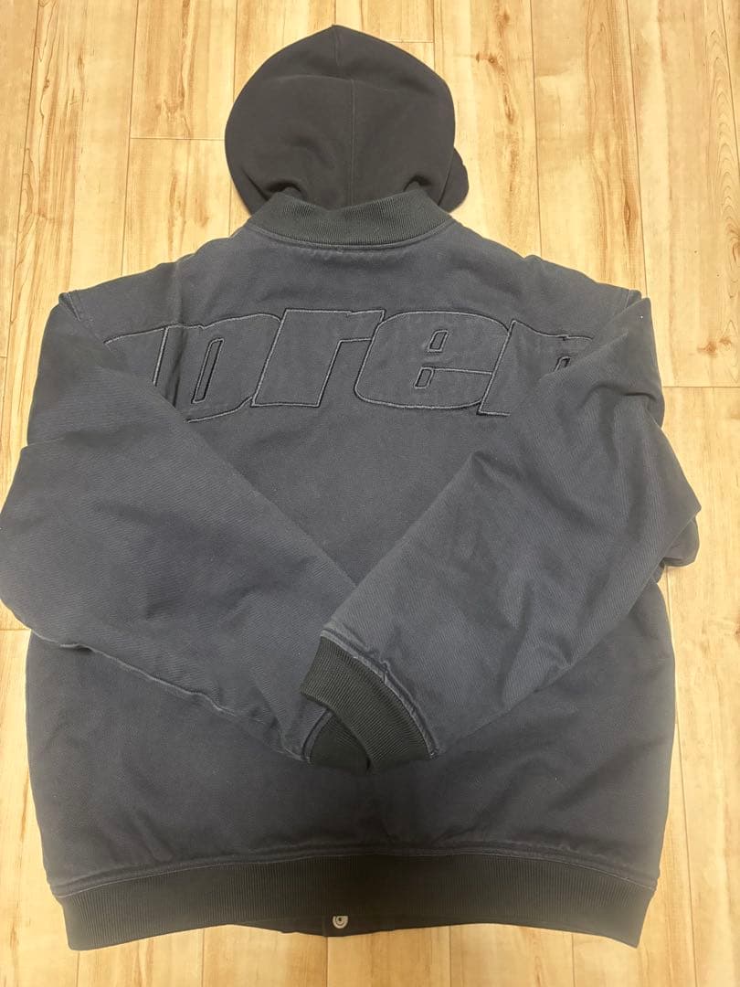 美品！supreme Hooded Twill Varsity Jacket
