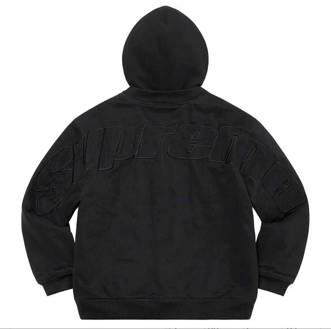 美品！supreme Hooded Twill Varsity Jacket