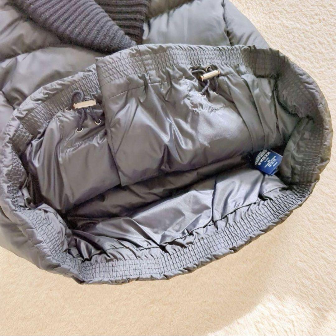 ラルフローレン　ダウンベスト　S　黒　ニットショールカラー　ダウン　カシミヤ