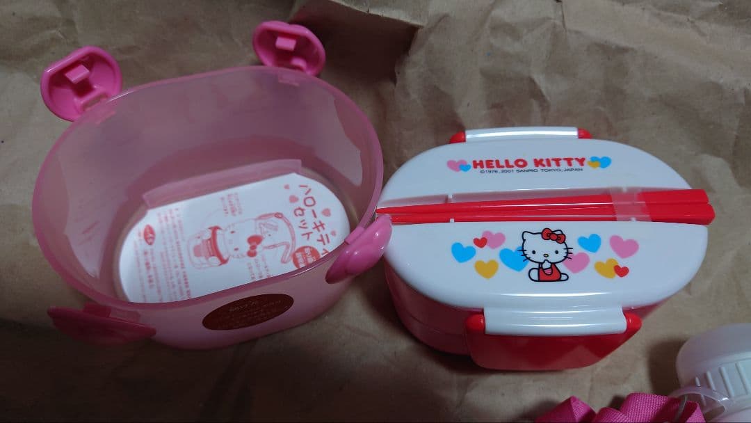 レア非売品未使用 ハローキティ 小僧寿司　お弁当箱 水筒セット　レトロ 長期保管
