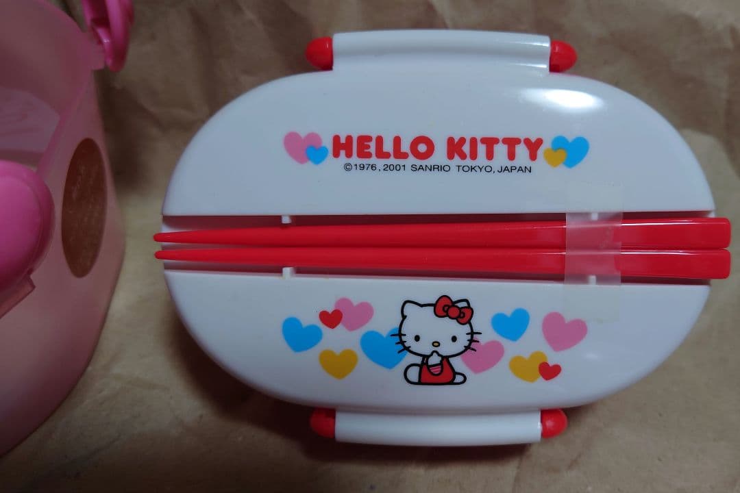 レア非売品未使用 ハローキティ 小僧寿司　お弁当箱 水筒セット　レトロ 長期保管