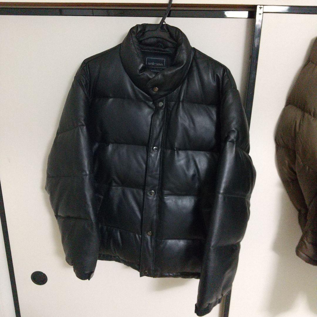 美品ブラックラムスキンレザーダウンジャケットMサイズ