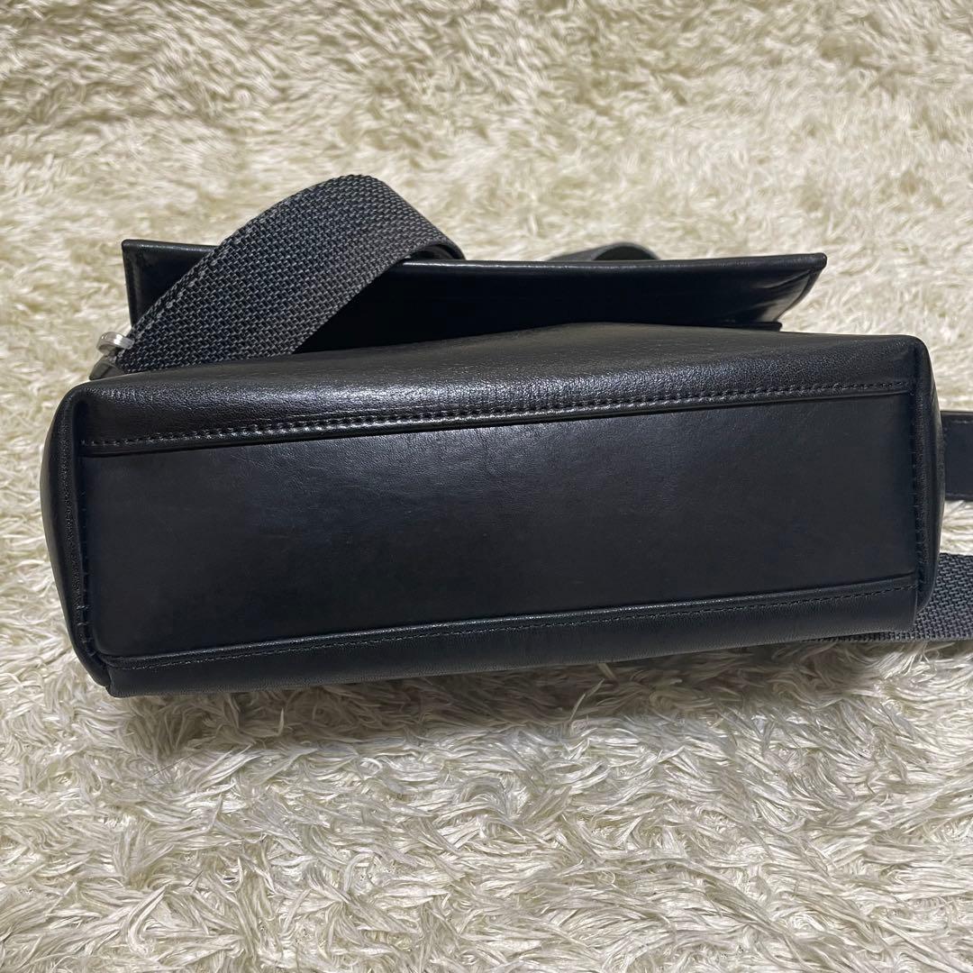 aniary アニアリ　ショルダーバッグ　メッセンジャーバッグ　ブラック　レザー