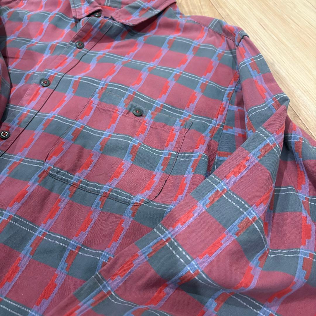 90s patagonia パタゴニア 総柄 ネルシャツ風 雪なしタグ 長袖