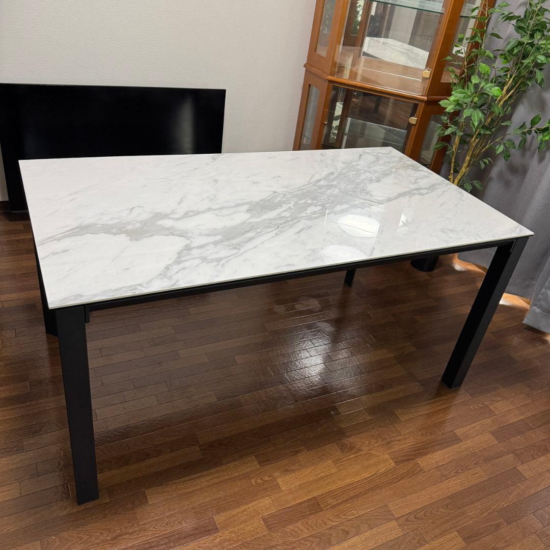 東京インテリア グラナダ セラミックテーブル ホワイト