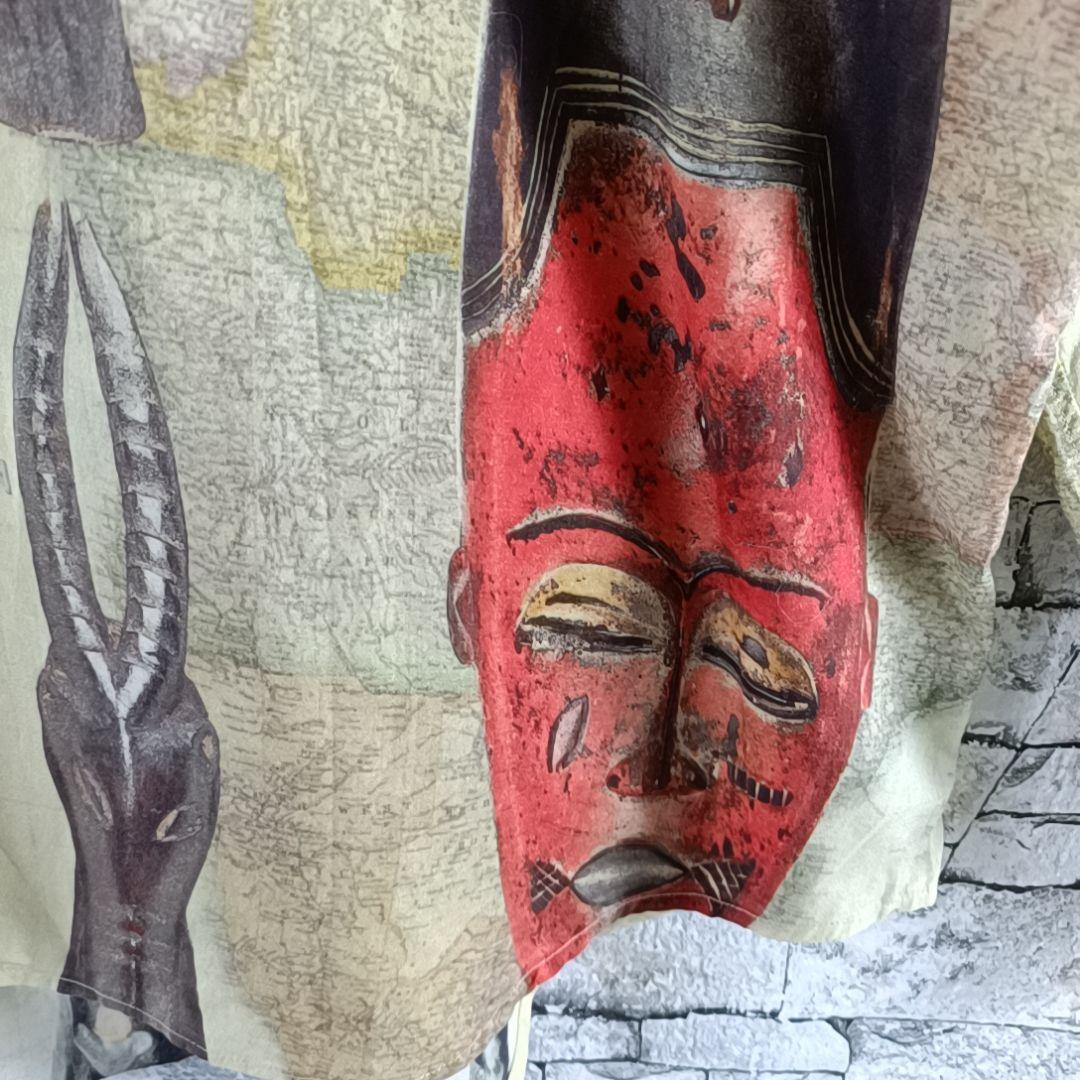 希少✨Paul Smith 長袖BDシャツ アフリカンマスクプリント 総柄 L