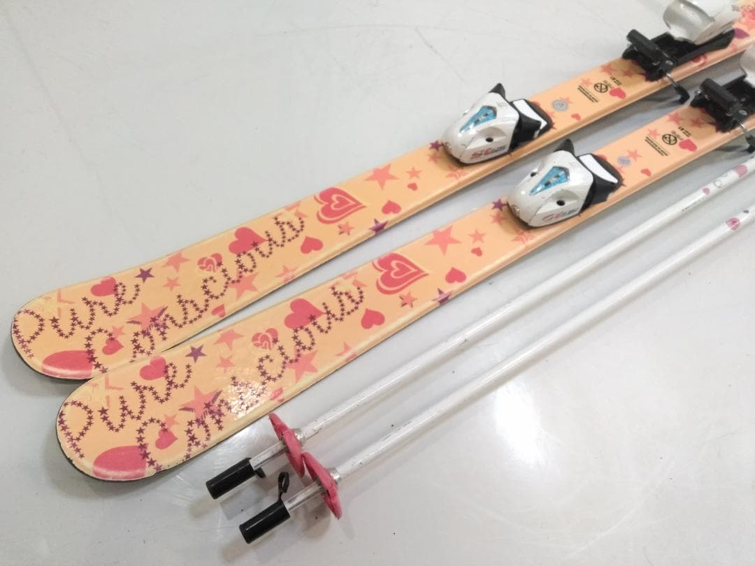 女の子 ジュニアスキー4点セット ピュアコンシャス 110cmブーツ 22cm◇