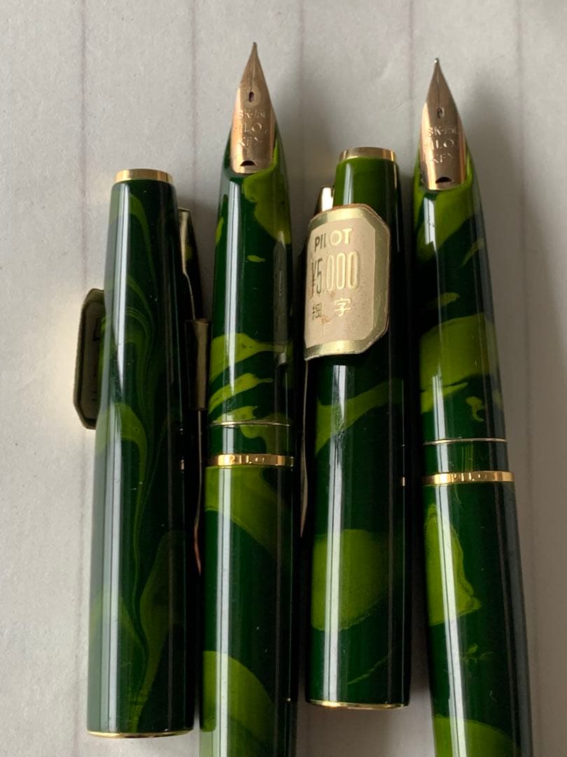 極めて希少 PILOT Lady 雲流（Umryu） 万年筆 18K 2本まとめ