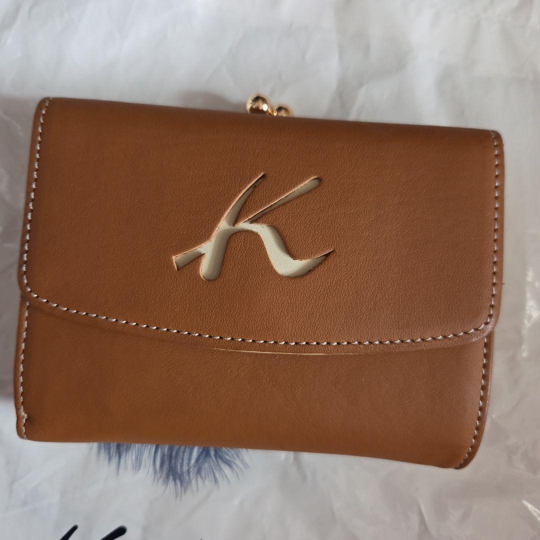 キタムラ　二つ折り財布　キャメル