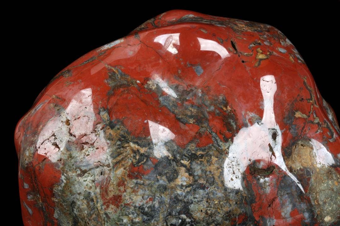 【希少・美石】佐渡 錦紅石 錦石 赤玉石　赤石 水石 原石 鑑賞石 25.8kg