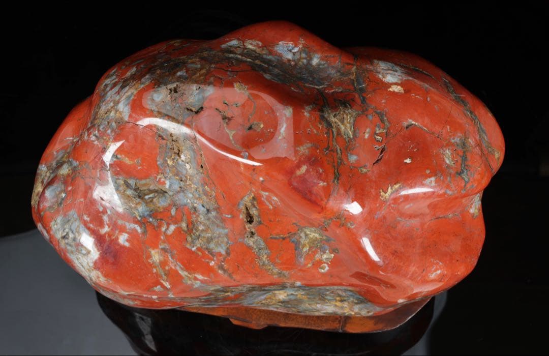 【希少・美石】佐渡 錦紅石 錦石 赤玉石　赤石 水石 原石 鑑賞石 25.8kg