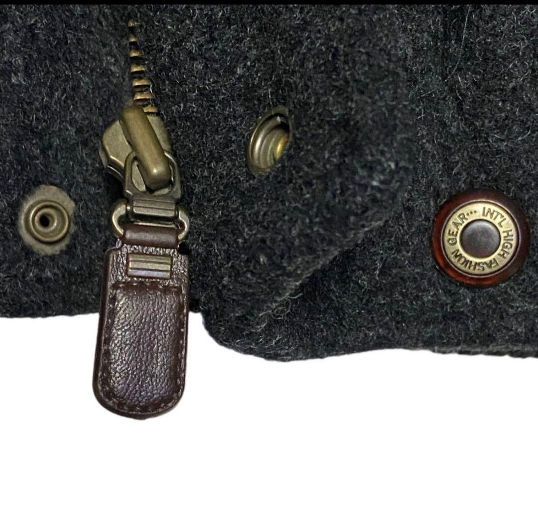 希少90sヴィンテージ日本製 肉厚ウールジャケット カシミヤ入り グレーブルゾン