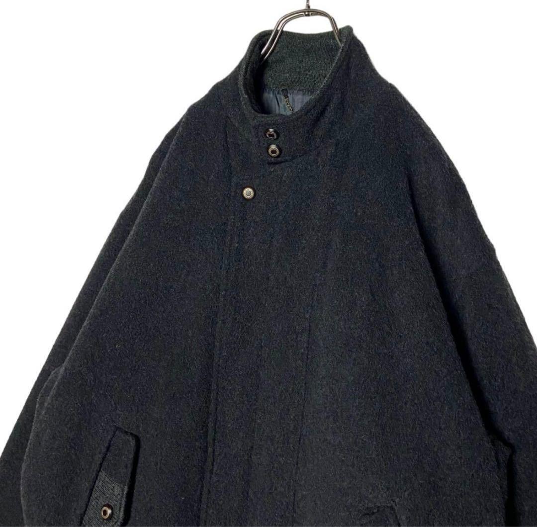 希少90sヴィンテージ日本製 肉厚ウールジャケット カシミヤ入り グレーブルゾン