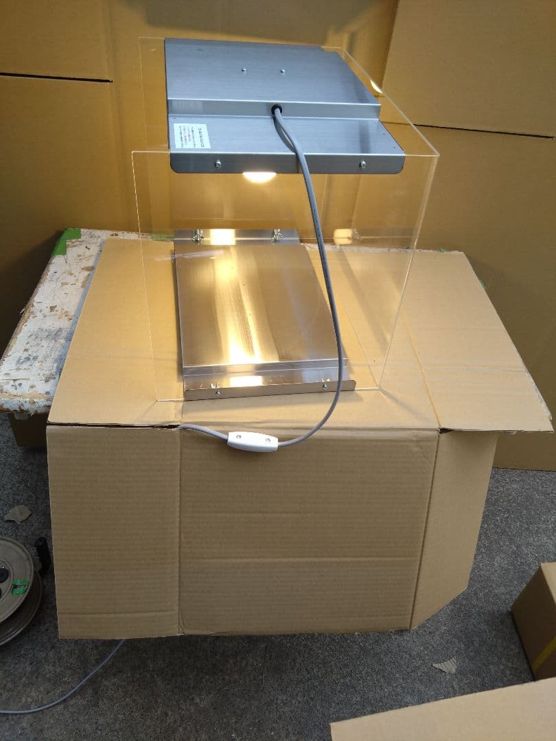 キズあり アクリル製　食品ショーケース　電球色LED付　焼鳥　ホットドックお祭り