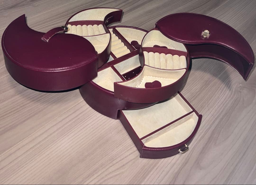 WOLF DESIGNS ウルフデザイン 高級 ボルドー ジュエリーボックス