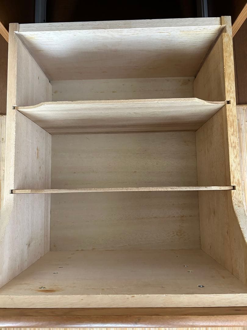 マルニ　天然木　学習机　②ワゴン（昇降式）