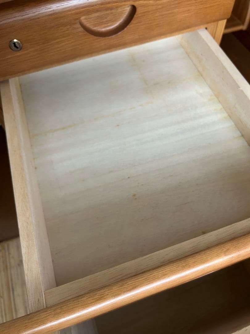 マルニ　天然木　学習机　②ワゴン（昇降式）