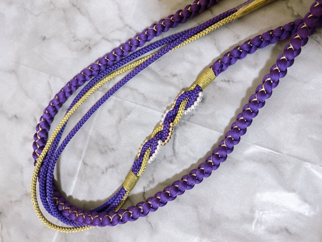 人気カラー♡七五三　7歳　女の子　紫系　ピンク系　パステル　パール付帯締め