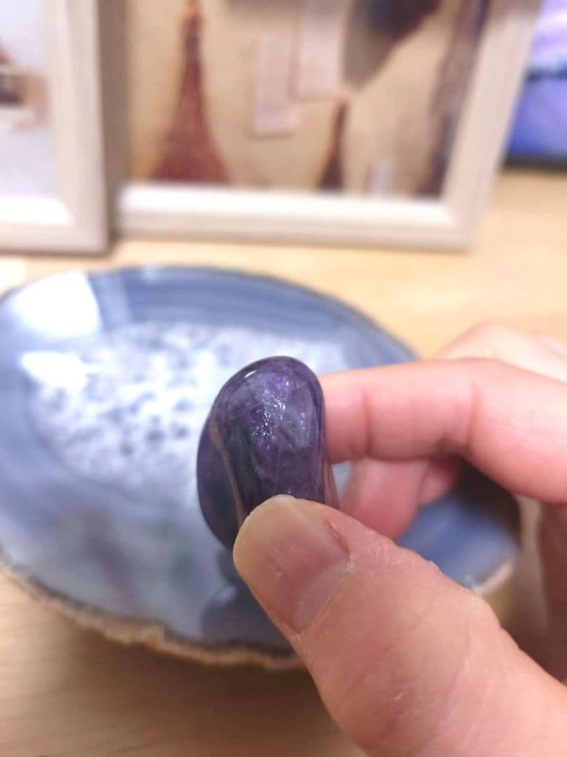 【№3】天然石　虎目石タイガーアイ レッドタイガーアイ アメジスト　3点タンブル