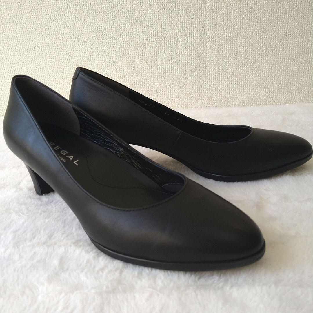 美品 REGAL リーガル プラチナム パンプス 22.5cm 黒 F14J