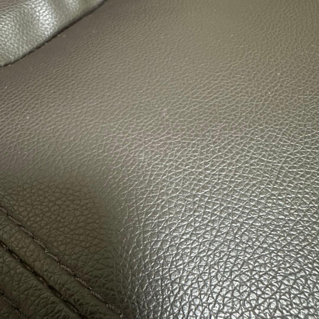 ダークブラウン 合成皮革 2人掛けソファ