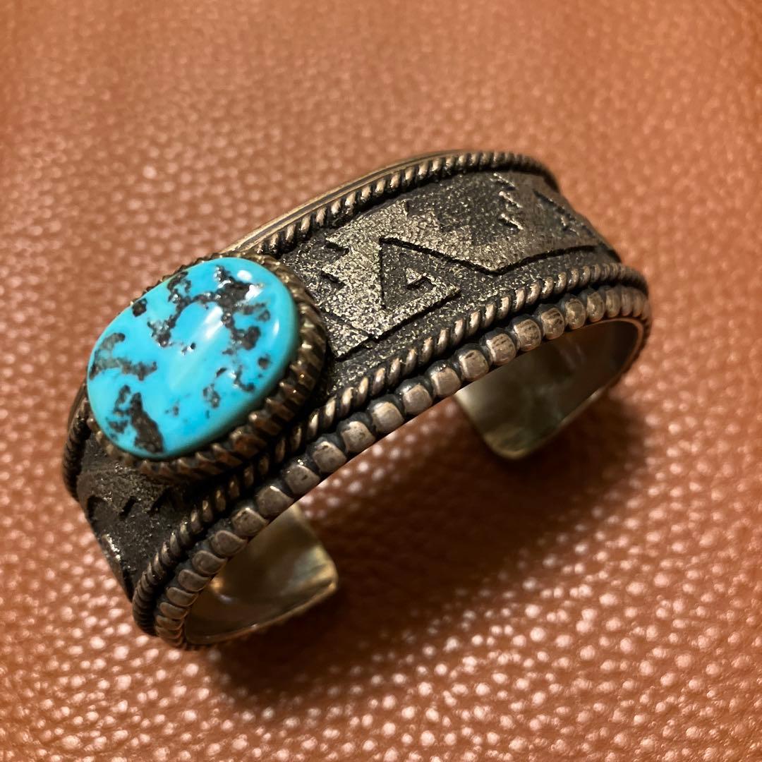 インディアンジュエリー　ナバホ族 ターコイズ　バングル