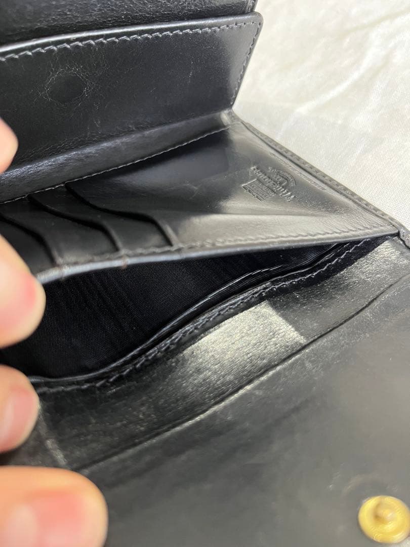 Whitehouse Cox ブラック三つ折り財布　ブライドルレザー(箱無し)