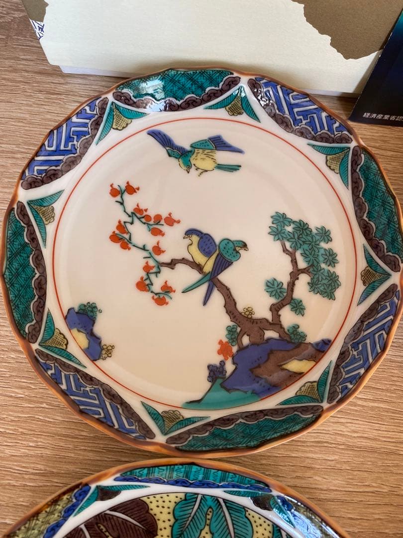 九谷焼皿揃(4.5号)時代絵 K7-87 5枚セット